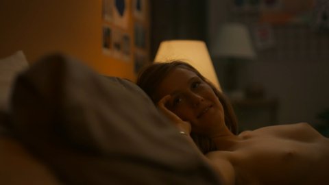 India Menuez, Margaret Qualley - Erotic Scenes in Adam (2019)